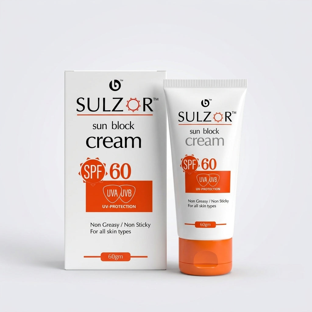 SULZOR Sun Block Cream Spf60 60gm