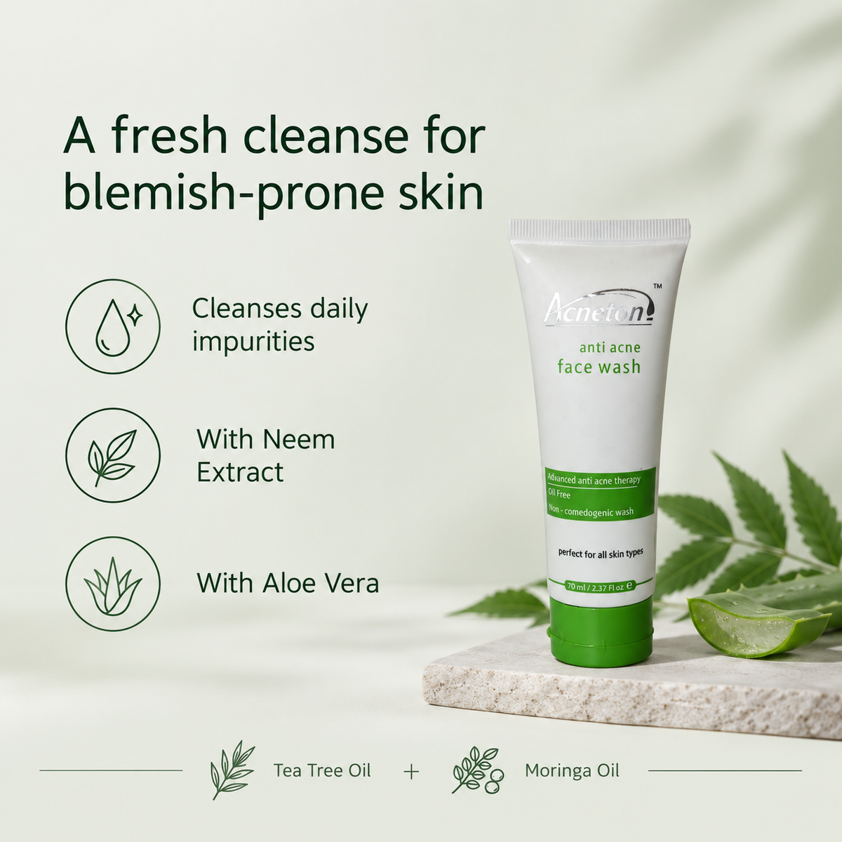 Acneton™ Anti Acne Face Wash – 70ml
