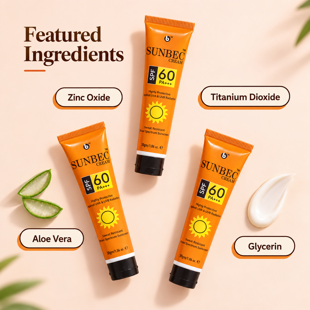 SUNBEC™ SPF 60 PA+++ Sunscreen Cream – 30g